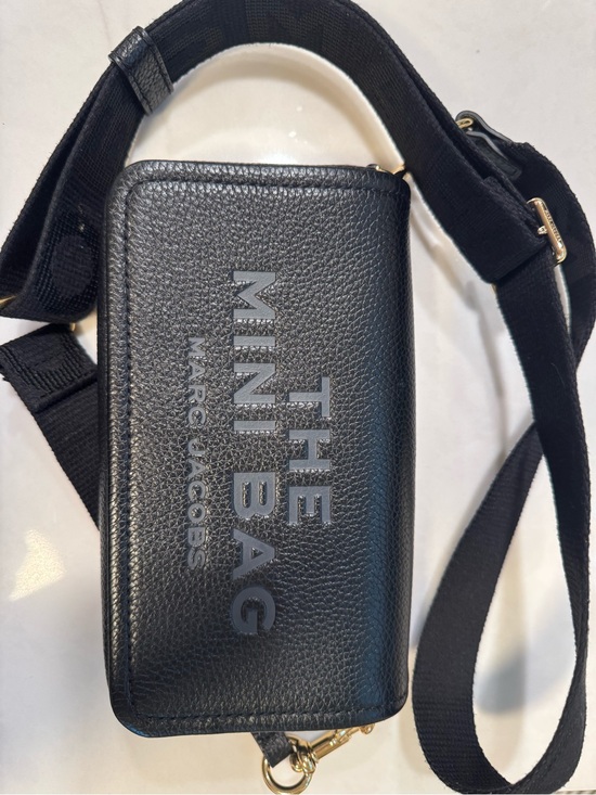 Marc Jacobs Handbags - Marc Jacobs Black Pebbled Leather Belt Bag with Embossed 'THE MINI BAG'